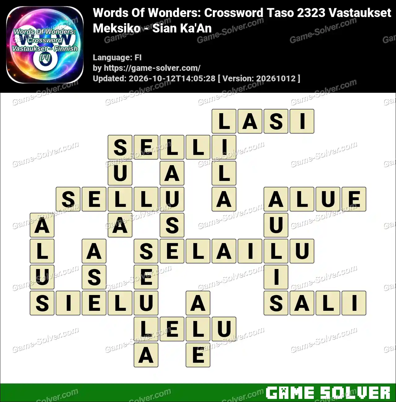 Words Of Wonders: Crossword Taso 2323 Vastaukset – Meksiko – Sian Ka’An